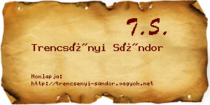 Trencsényi Sándor névjegykártya